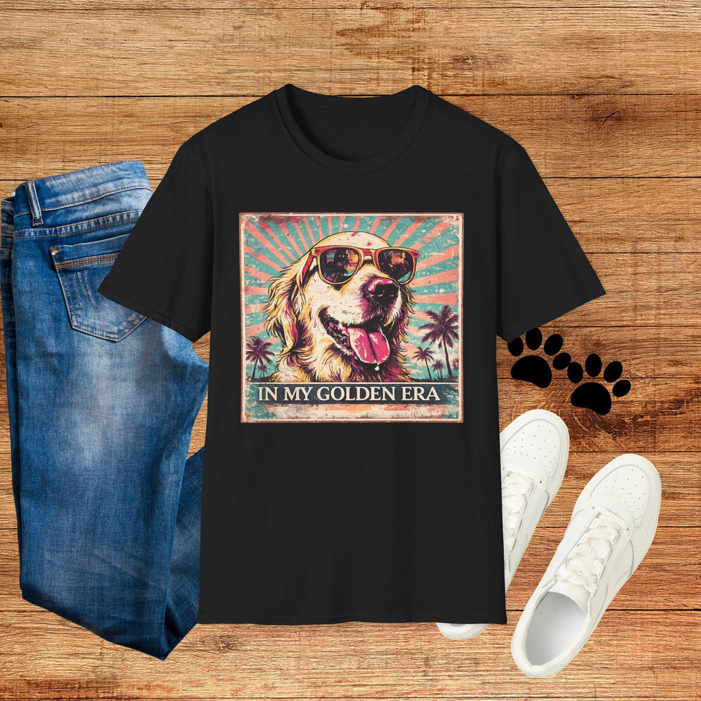 Golden Retriever Retro Tee — "In My Golden Era" Graphic T-Shirt