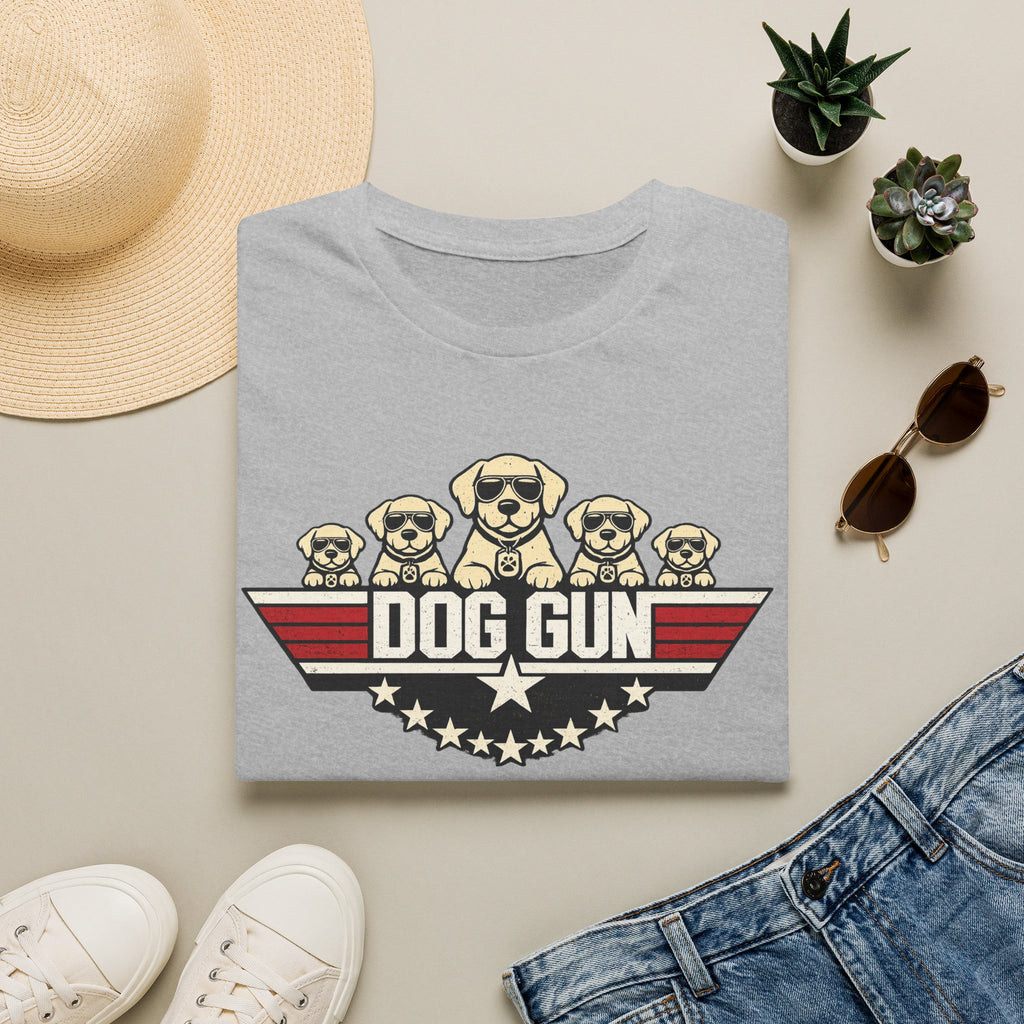 Dog Gun T-Shirt — Retro Patriotic Puppy Graphic Tee