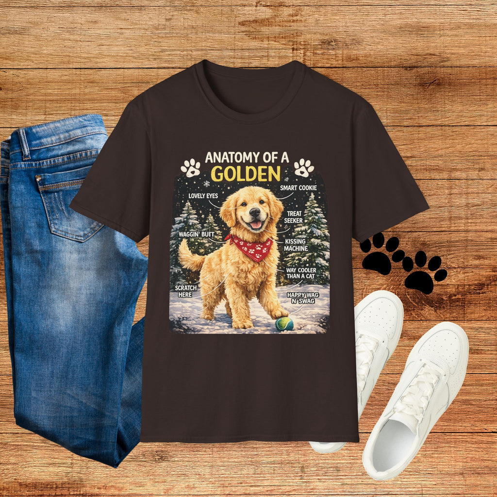 Anatomy of a Golden T-Shirt – Funny Golden Retriever Dog Tee