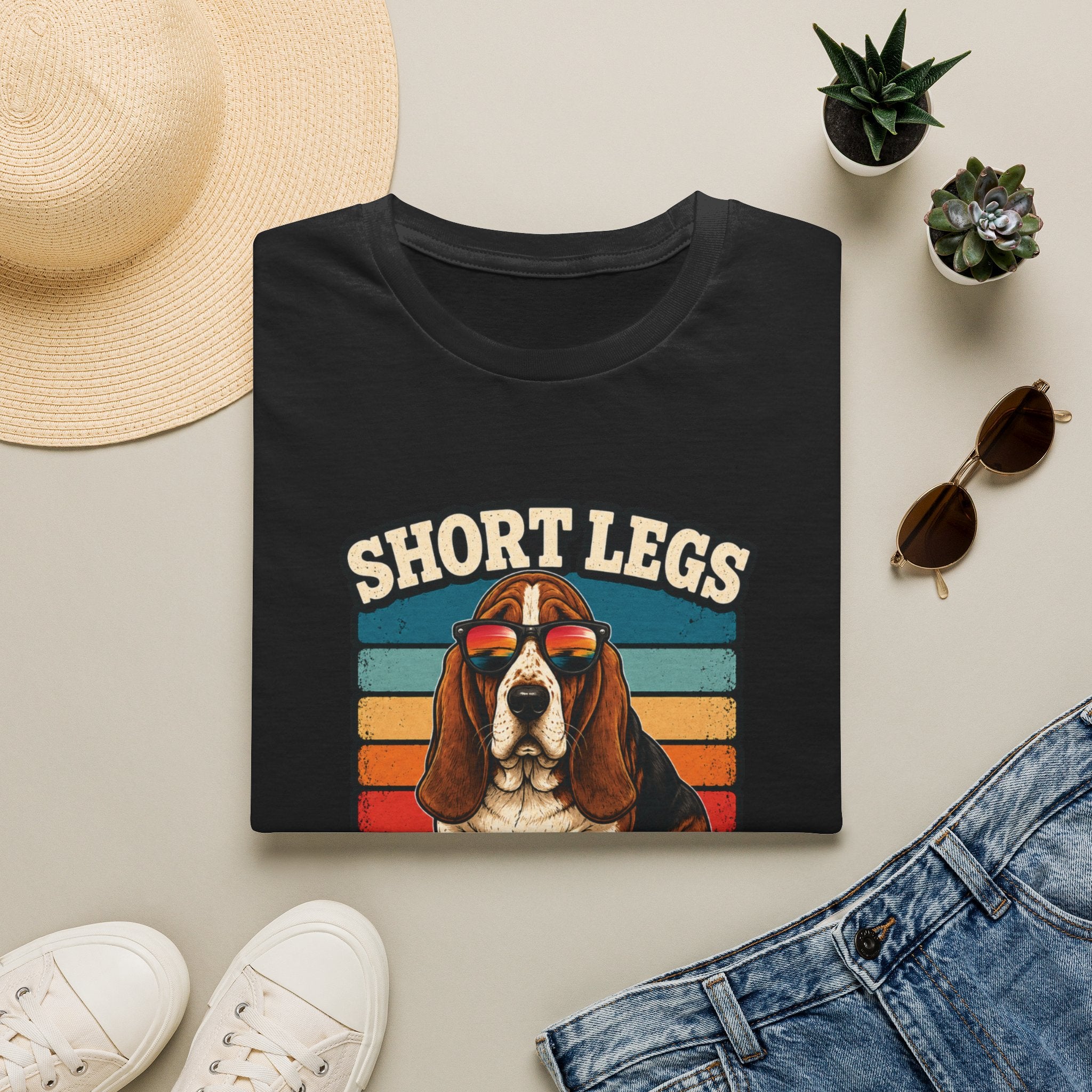 Basset Hound 'Shortlegs Big Attitude' T-Shirt