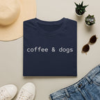 Coffee & Dogs T-Shirt — Minimalist Dog Lover Tee