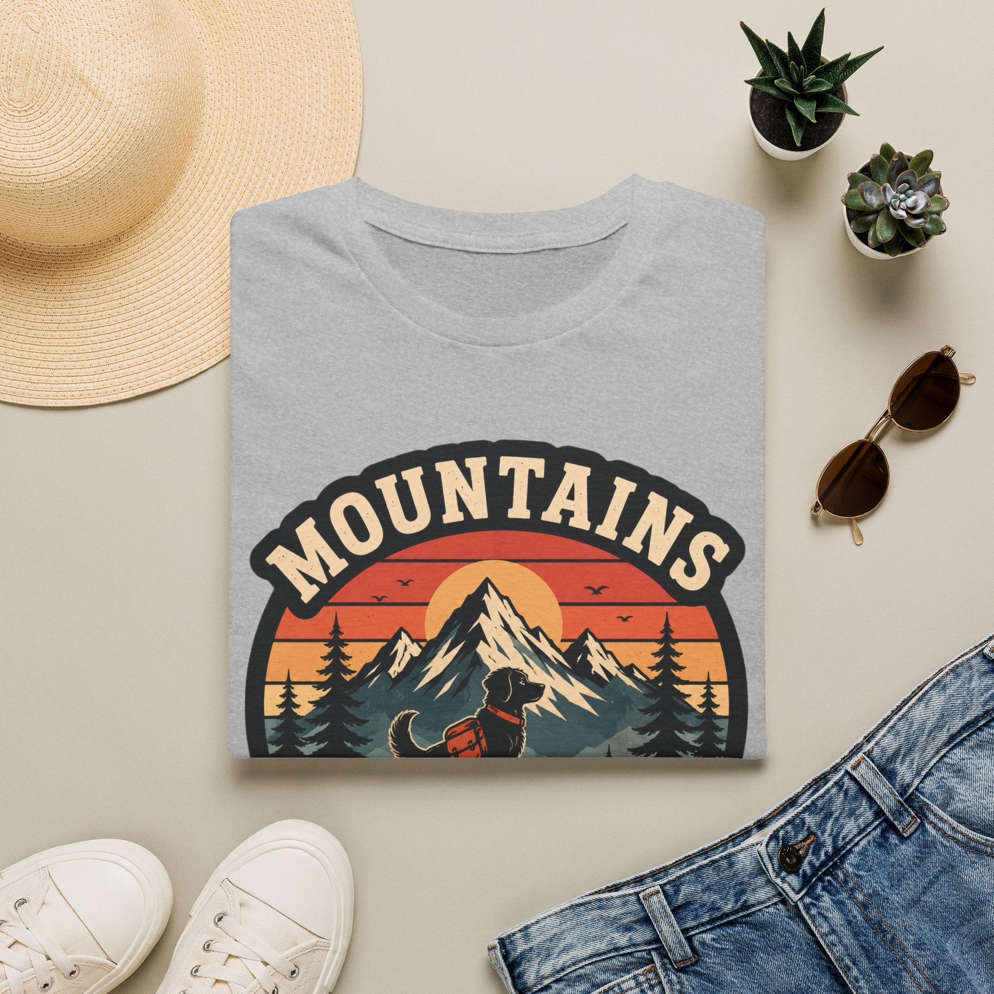 Mountains Aren't Just Funny They're Hill Areas T-Shirt — Retro Hiking Graphic Tee