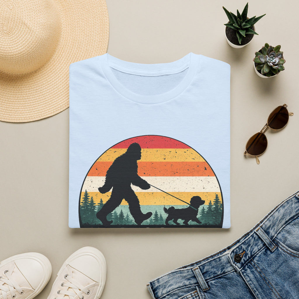 Bigfoot's Best Friend Retro Sunset Tee