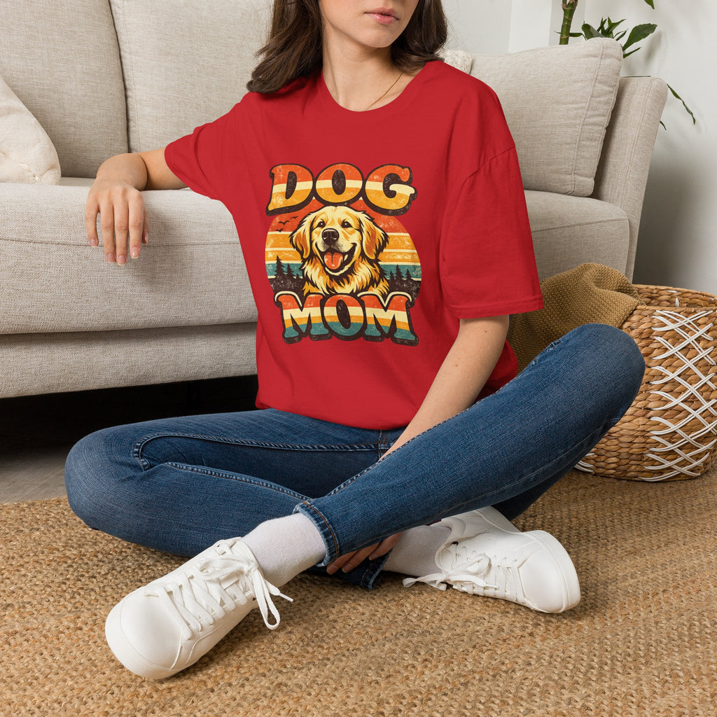Dog Mom T-Shirt — Retro Golden Retriever Tee