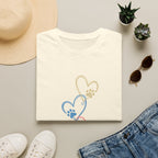 Pastel Paw Heart Trio Tee (Pet Lover Gift)