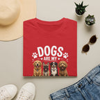 Dogs Are My Favorite People Cute Paw Print Dog Lover Tee