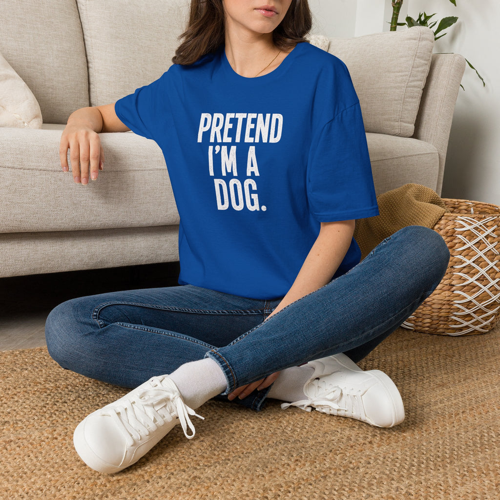 Pretend I'm a Dog Halloween costume Funny Statement Tee