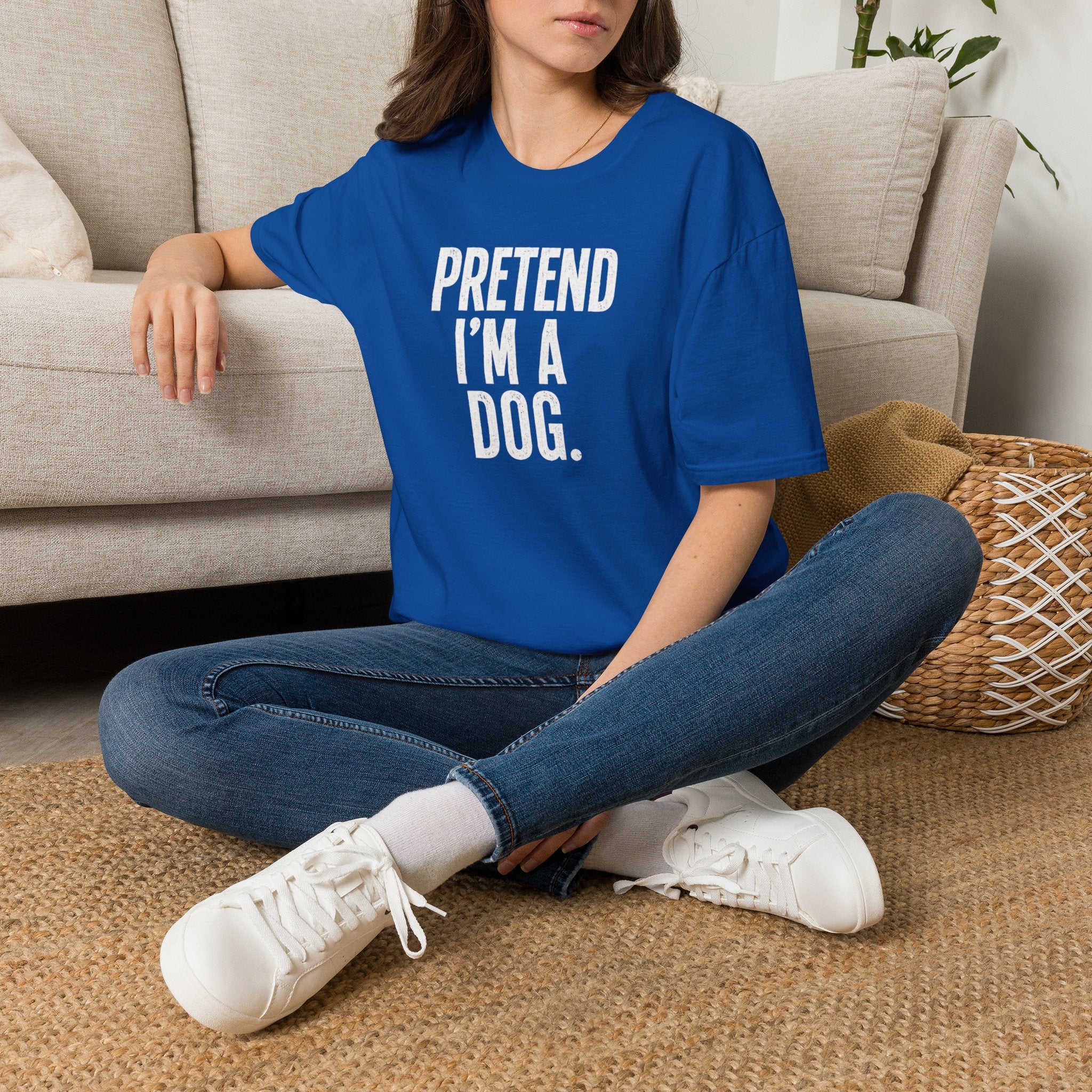 Pretend I'm a Dog Halloween costume Funny Statement Tee