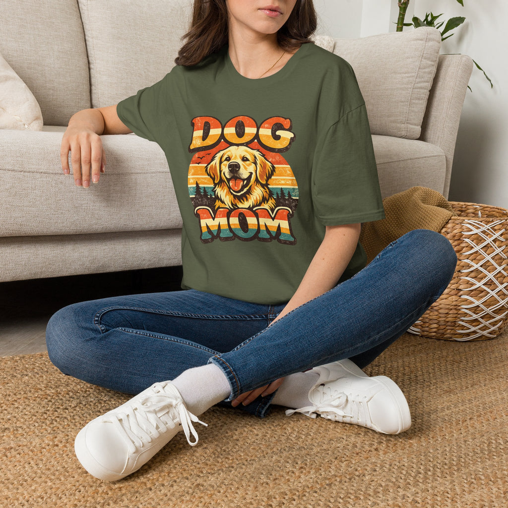 Dog Mom T-Shirt — Retro Golden Retriever Tee