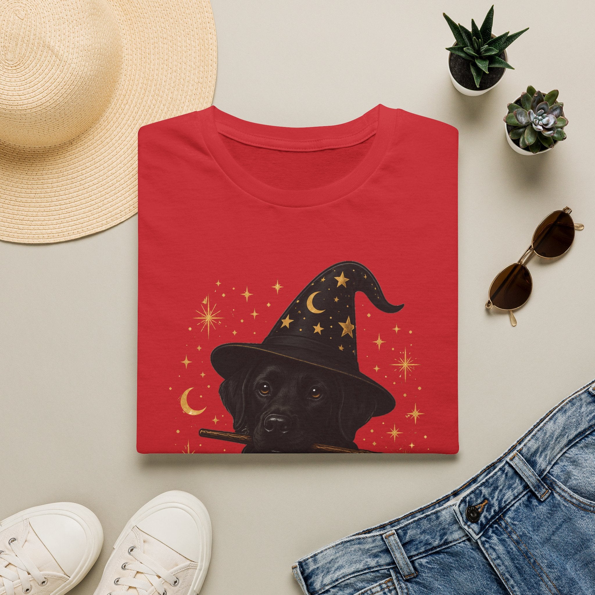 Labracadabra T-Shirt — Witch Hat Black Lab Halloween Tee