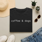 Coffee & Dogs T-Shirt — Minimalist Dog Lover Tee