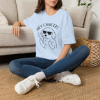 Hey Cancer! Dog Graphic T-Shirt — Cheeky Cancer Survivor Support Tee