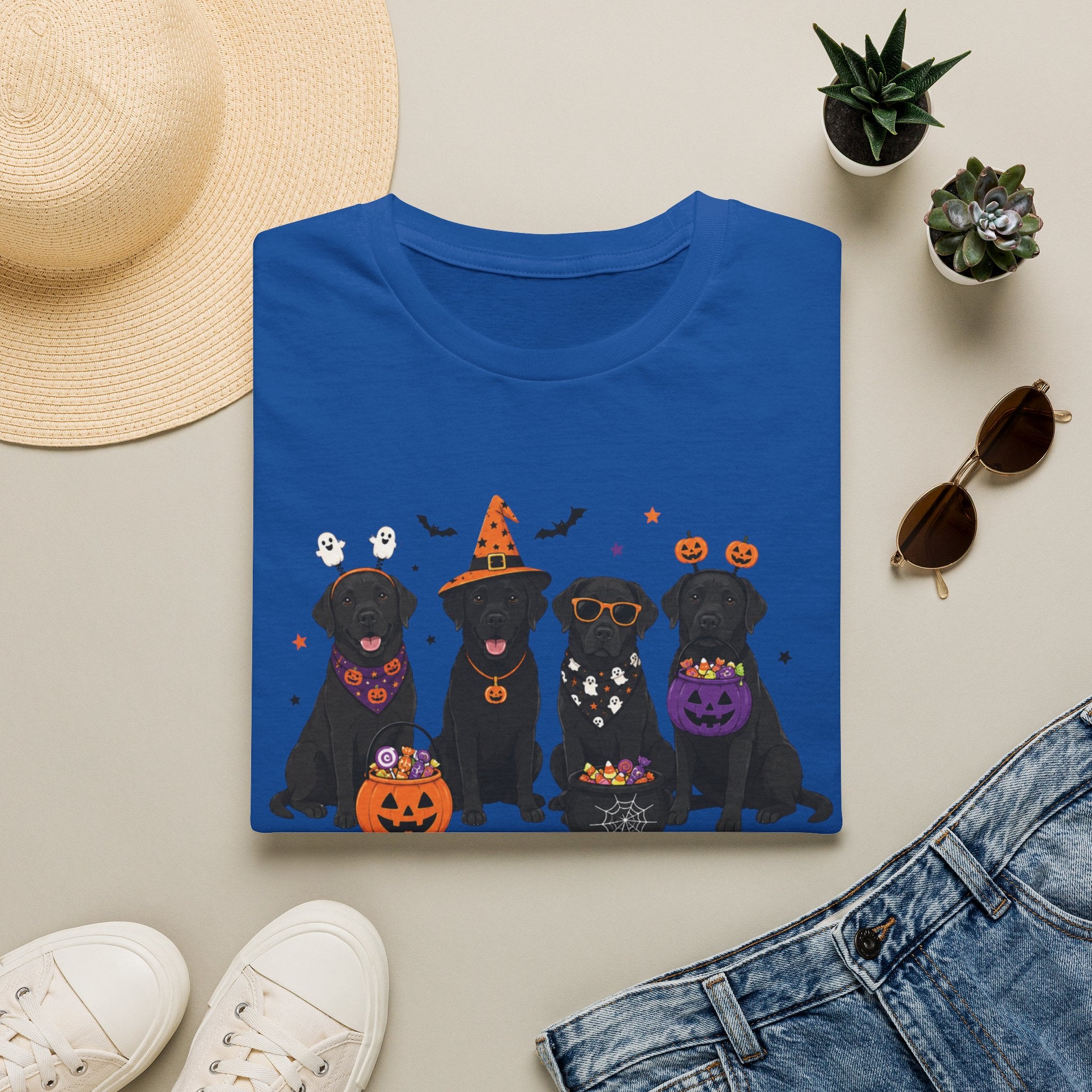 Halloween Black Labrador T-Shirt — Happy Howl-O-Ween Cute Dog Costume Tee
