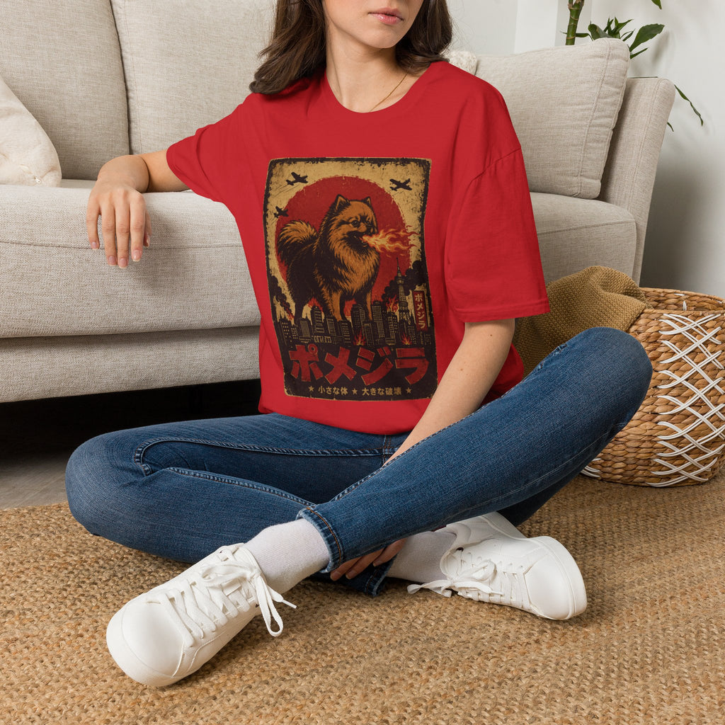Godzilla-Style Pomeranian Poster Tee