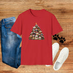 Christmas Dog Tree T-Shirt — Cute Holiday Puppies Pyramid Graphic Tee