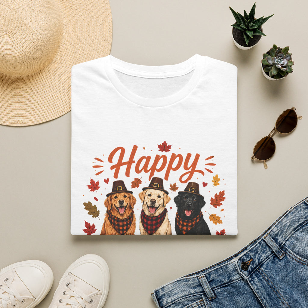 Dogsgiving T-Shirt — "Happy Dogsgiving" Thanksgiving Puppy Graphic Tee