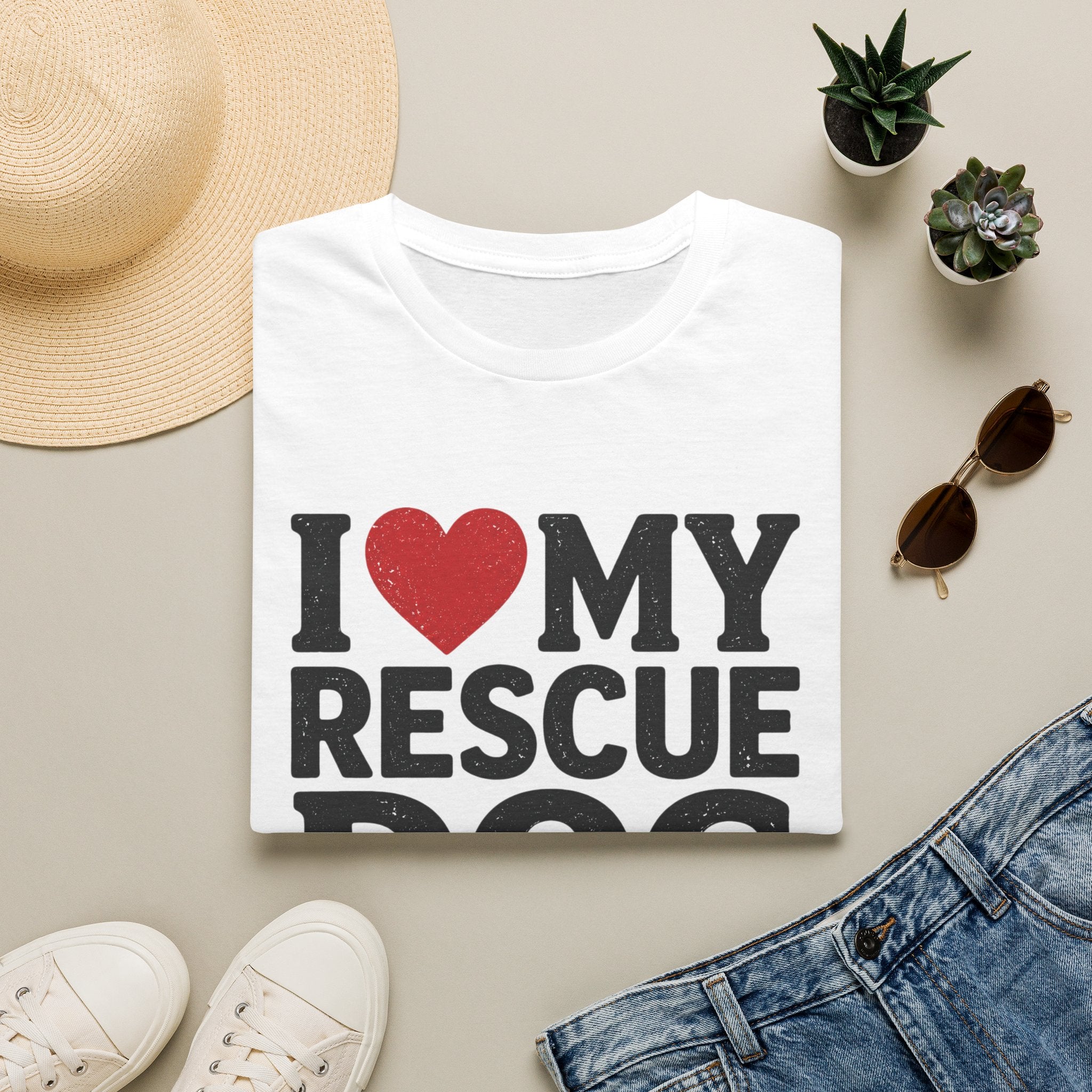 I Love My Rescue Dog T-Shirt