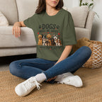 Dogs Make Me Happy T-Shirt — Cute Paw Print & Dog Breed Graphic Tee