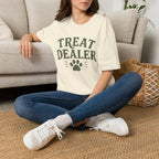 Treat Dealer T-Shirt — Funny Pet Treats Paw Print Tee for Dog & Cat Lovers