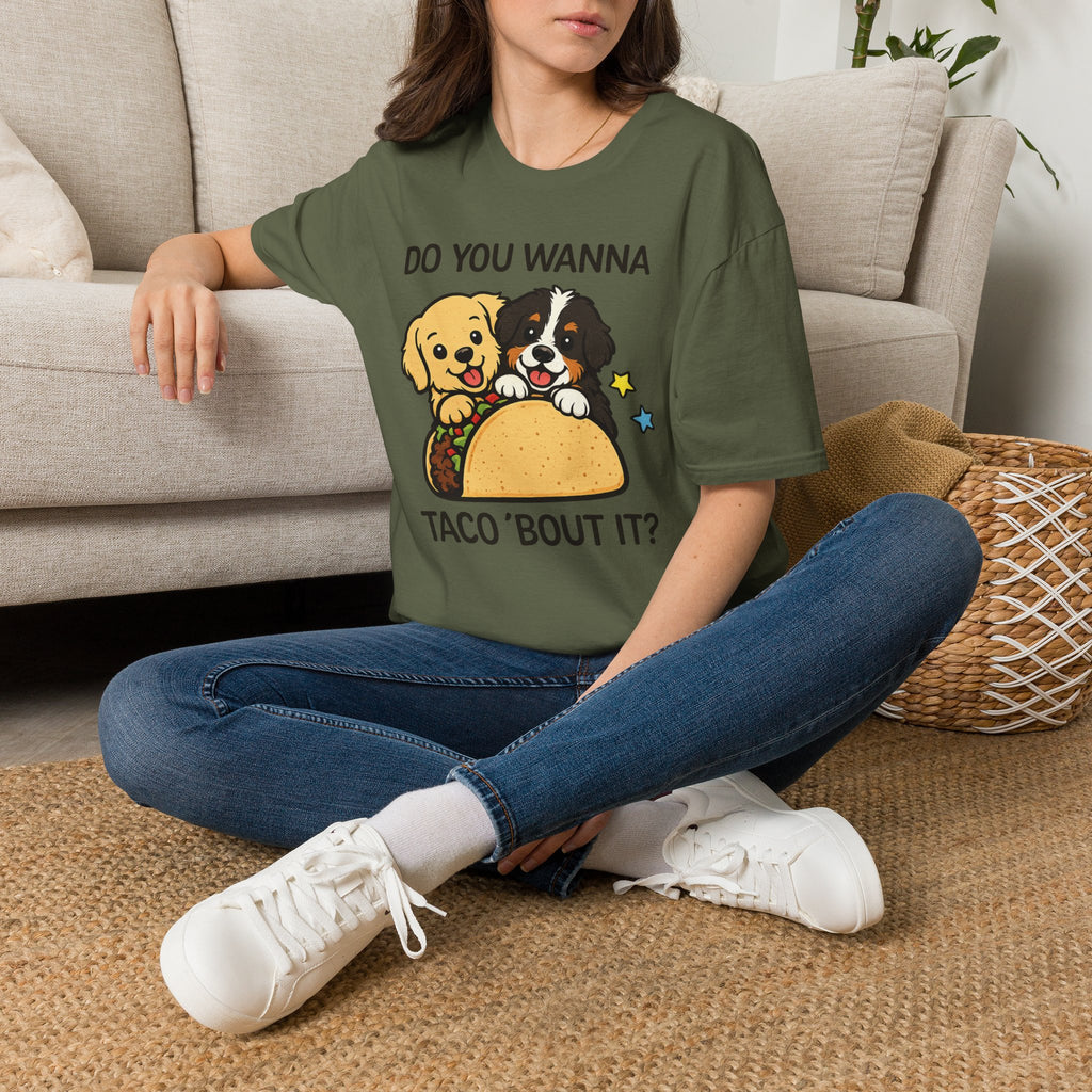 Do You Wanna Taco 'Bout It? Cute Puppy Taco Graphic Tee