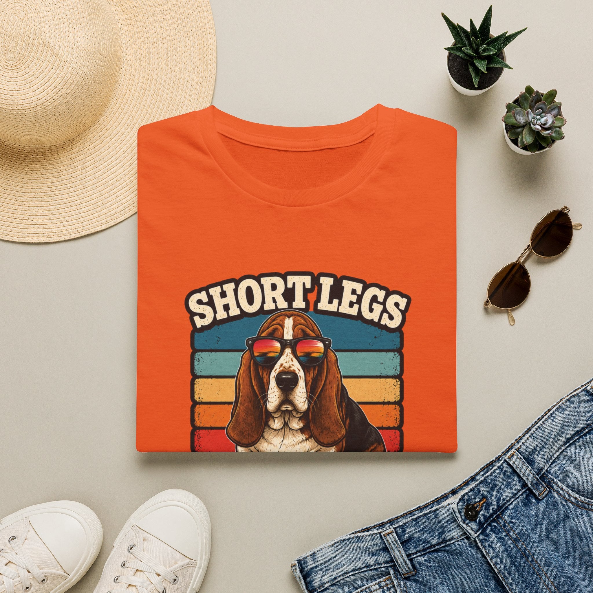 Basset Hound 'Shortlegs Big Attitude' T-Shirt