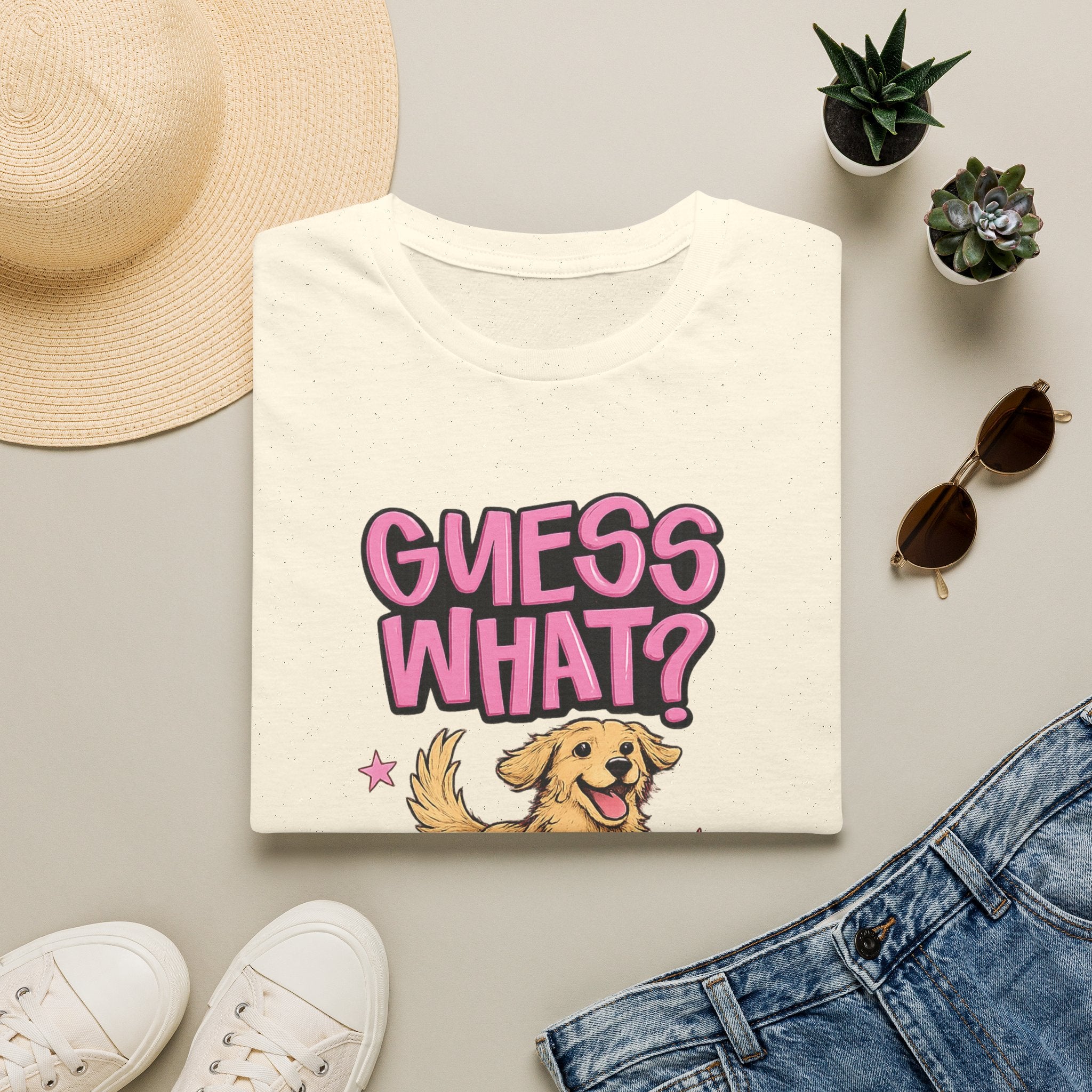 Guess What? Golden Retriever T-Shirt — Cute Dog Graphic Tee