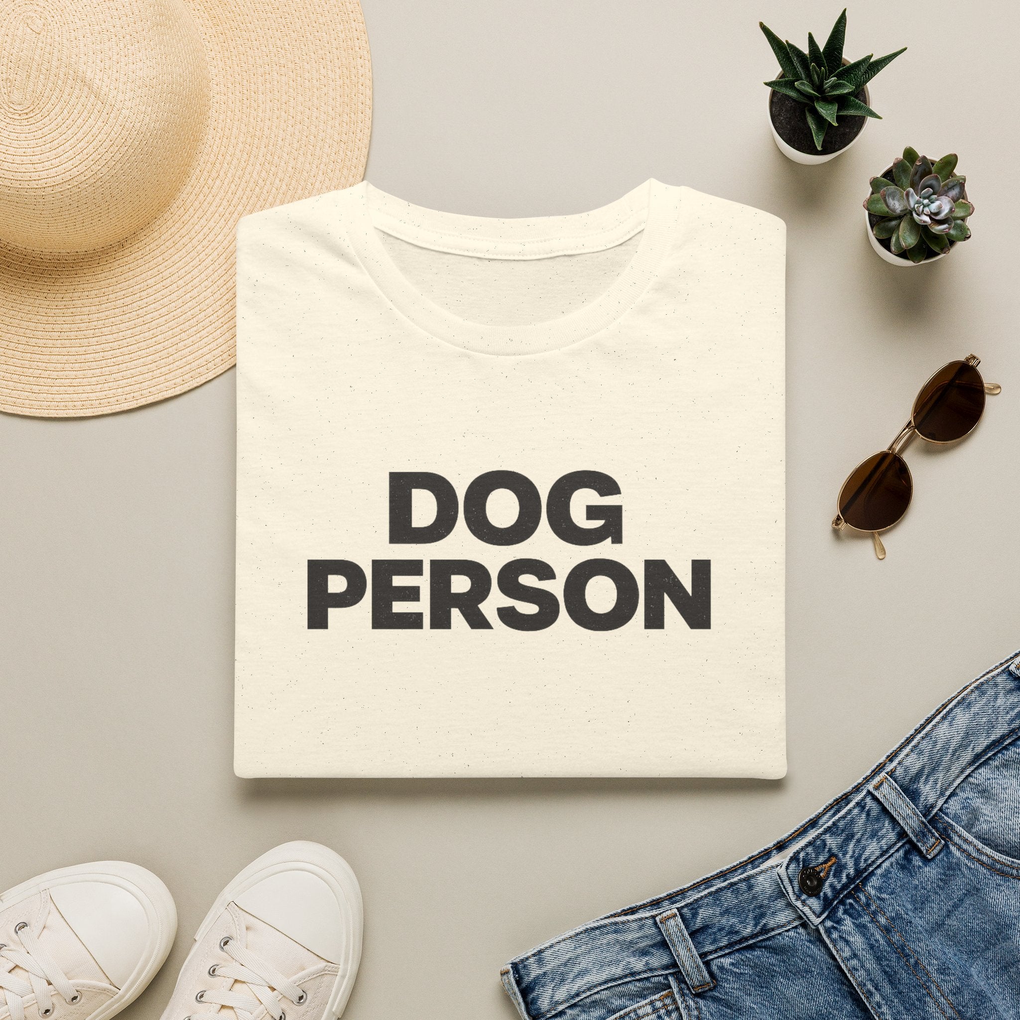 Dog Person T-Shirt — Bold Text Graphic Tee for Dog Lovers