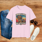 Dachshund Short Legs, Big Attitude Retro Stripe T-Shirt