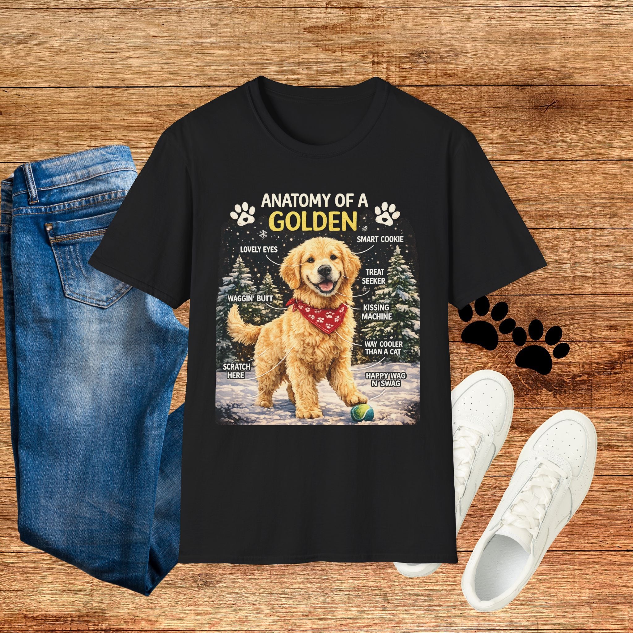 Anatomy of a Golden T-Shirt – Funny Golden Retriever Dog Tee