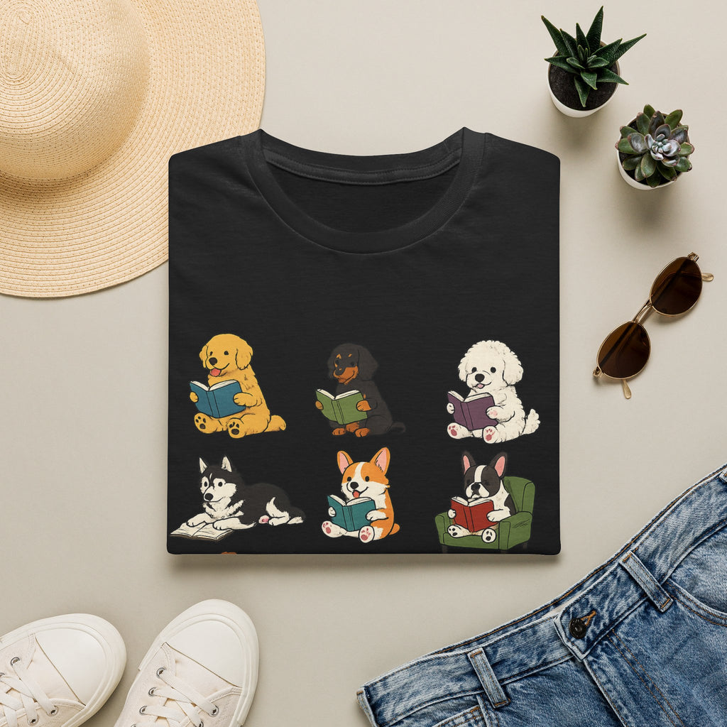 Reading Dogs T-Shirt — Cute Puppy Book Club Graphic Tee