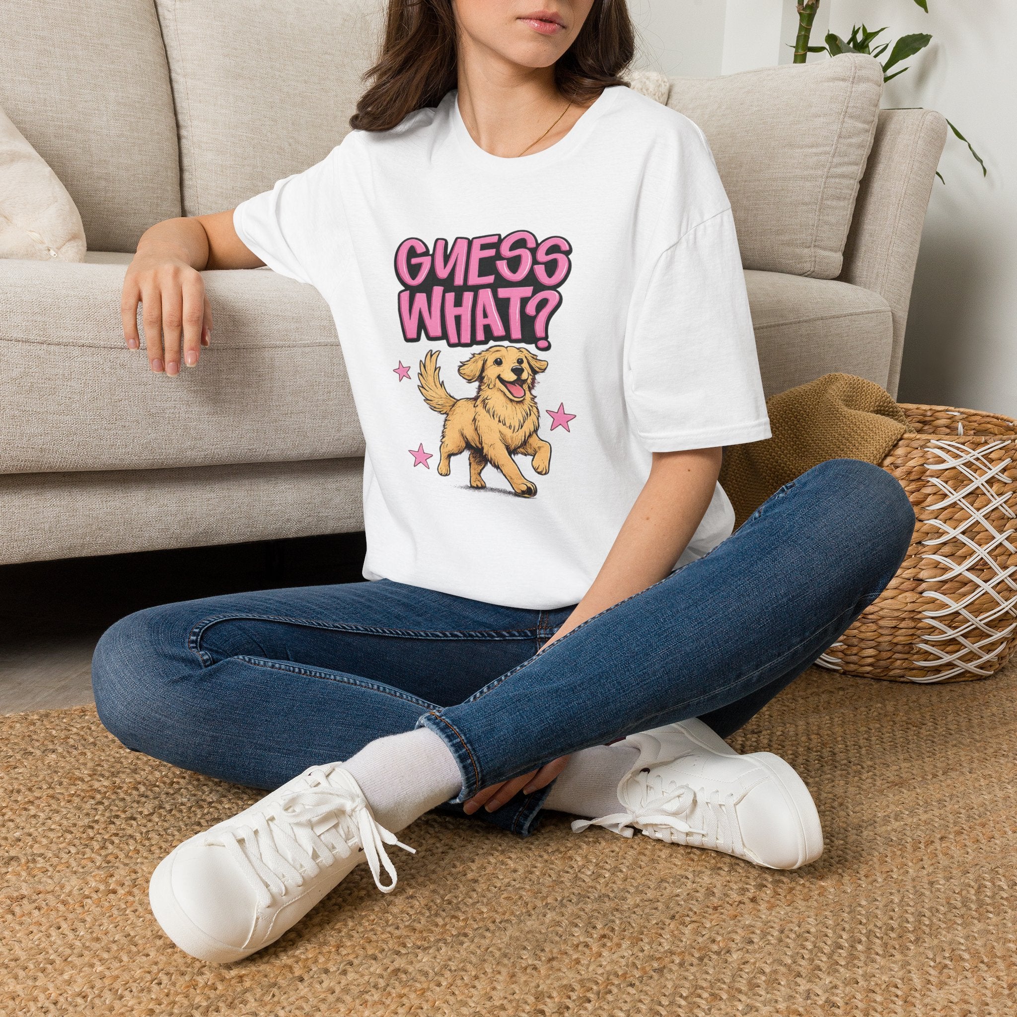 Guess What? Golden Retriever T-Shirt — Cute Dog Graphic Tee