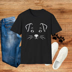 Cute Puppy Face T-Shirt — Minimal Dog Graphic Tee for Dog Lovers