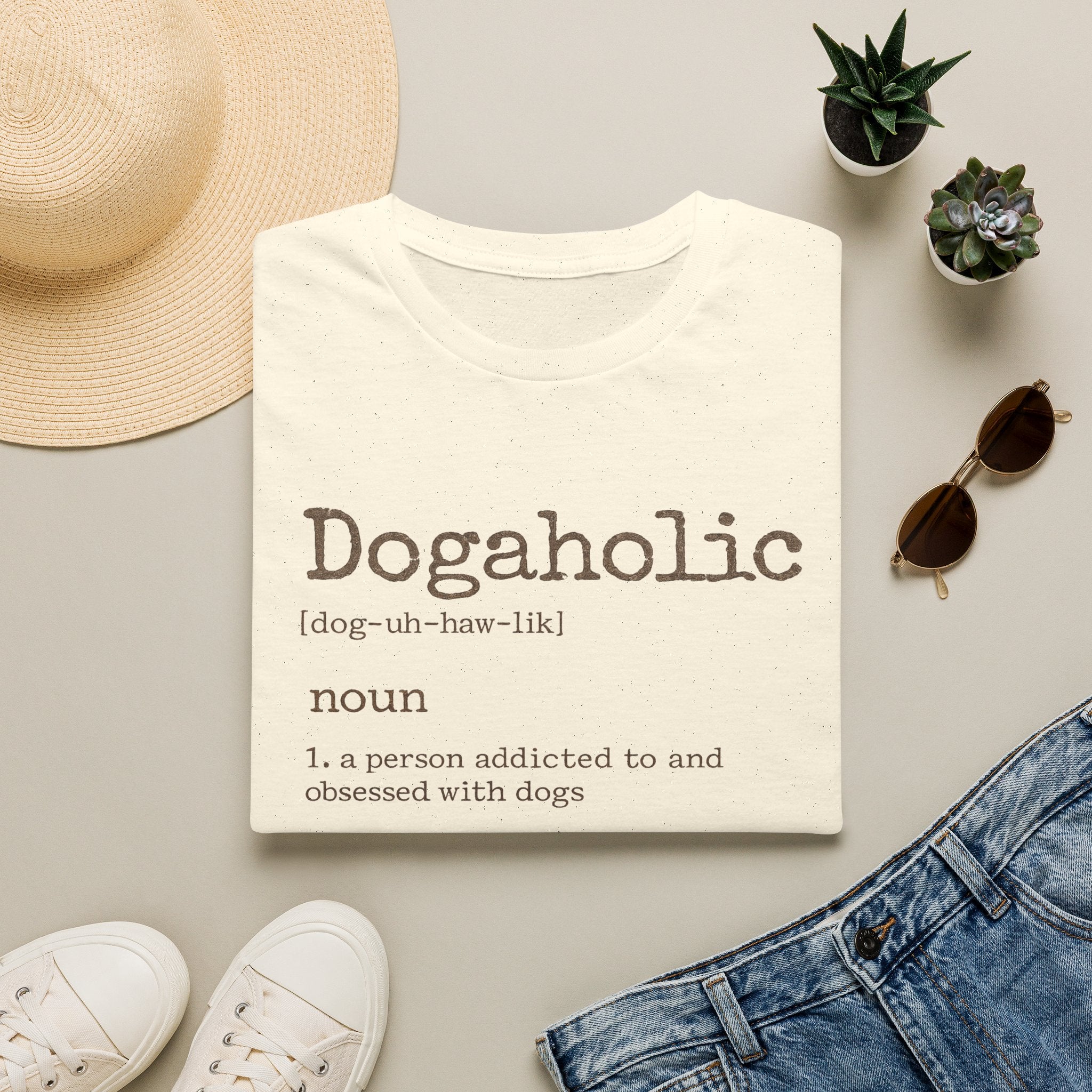 Dogaholic Definition Tee for Dog Lovers