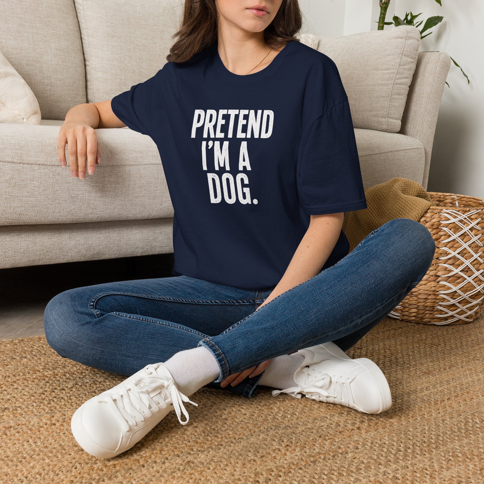 Pretend I'm a Dog Halloween costume Funny Statement Tee