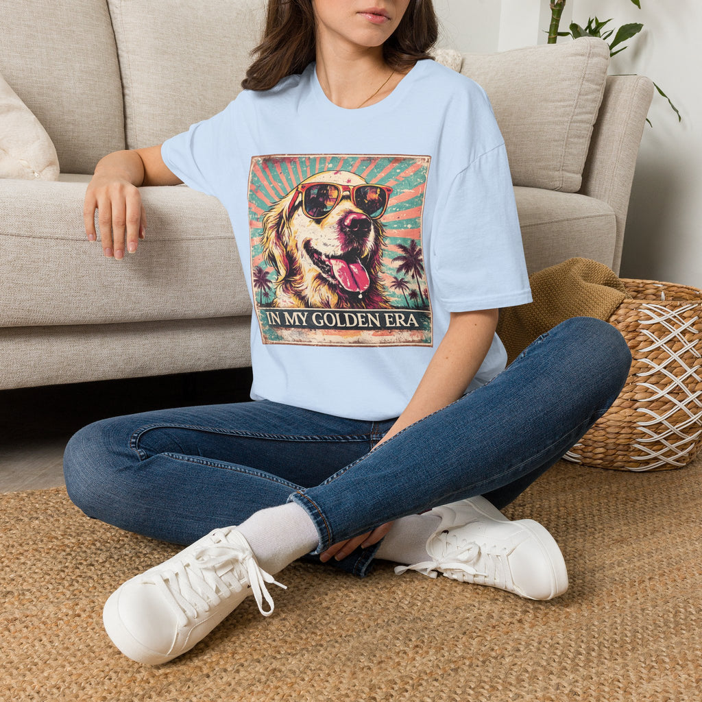 Golden Retriever Retro Tee — "In My Golden Era" Graphic T-Shirt