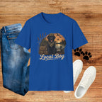 Local Boy Duck Hunting Black Lab Sunset Graphic