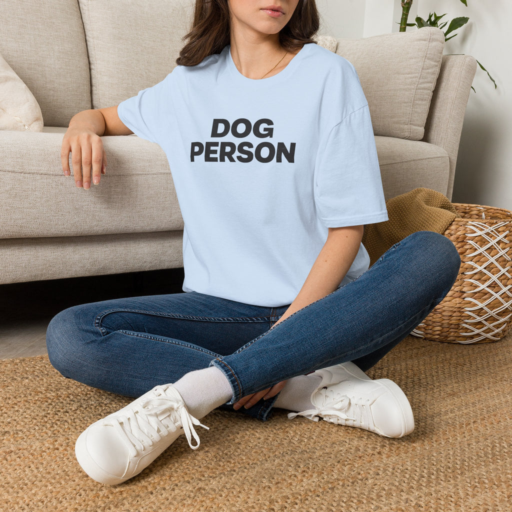 Dog Person T-Shirt — Bold Text Graphic Tee for Dog Lovers