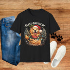 Feliz Navidog! Golden Retriever Holiday Tee