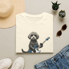 Dog Playing Electric Guitar T-Shirt – Cute Rocker Puppy Graphic Tee