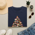 Christmas Dog Tree T-Shirt — Cute Holiday Puppies Pyramid Graphic Tee