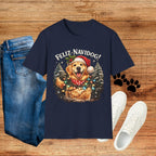 Feliz Navidog! Golden Retriever Holiday Tee