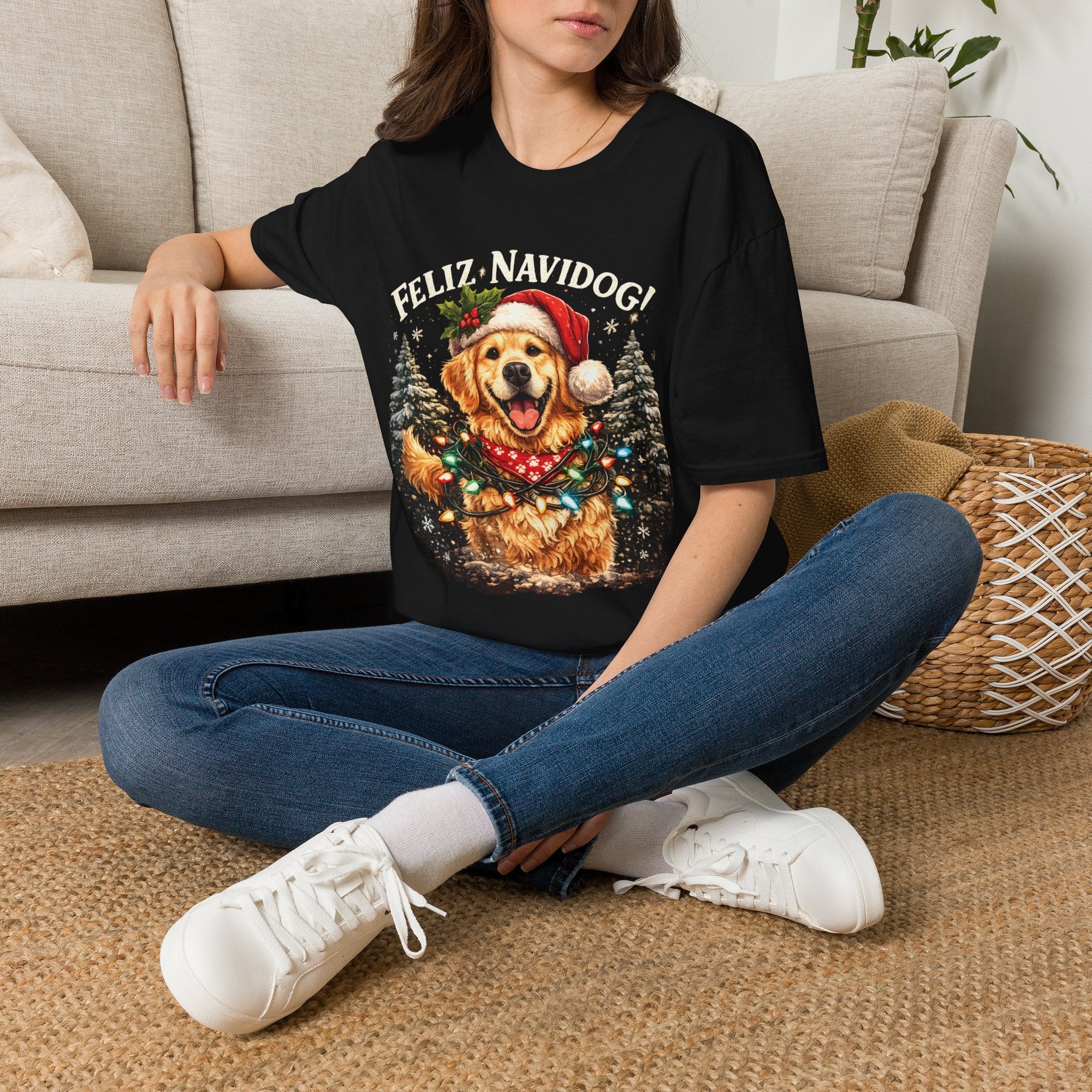 Feliz Navidog! Golden Retriever Holiday Tee