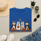 Halloween Huskies T-Shirt — "Howl-O-Ween Squad" Cute Dog Costume Tee