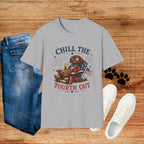 Patriotic "Chill the Fourth Out" T-Shirt — Relaxed 4th of July Dog Graphic Tee