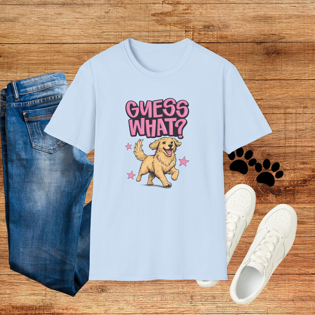 Guess What? Golden Retriever T-Shirt — Cute Dog Graphic Tee