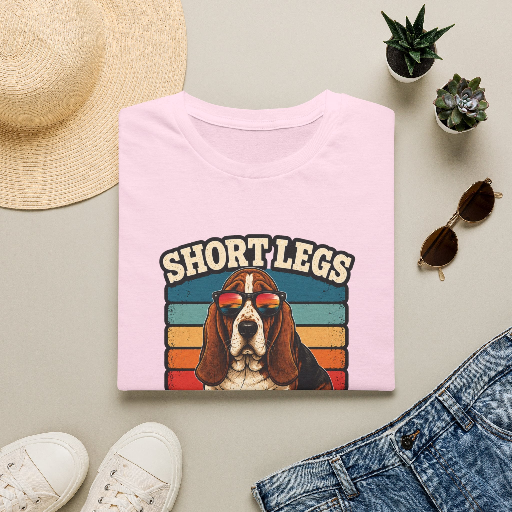 Basset Hound 'Shortlegs Big Attitude' T-Shirt