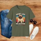 Pug T-Shirt — Short Legs, Big Attitude Retro Dog Tee