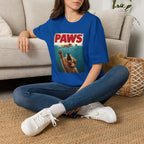 PAWS Dog Parody T-Shirt — Retro Beach Pup Graphic Tee for Dog Lovers