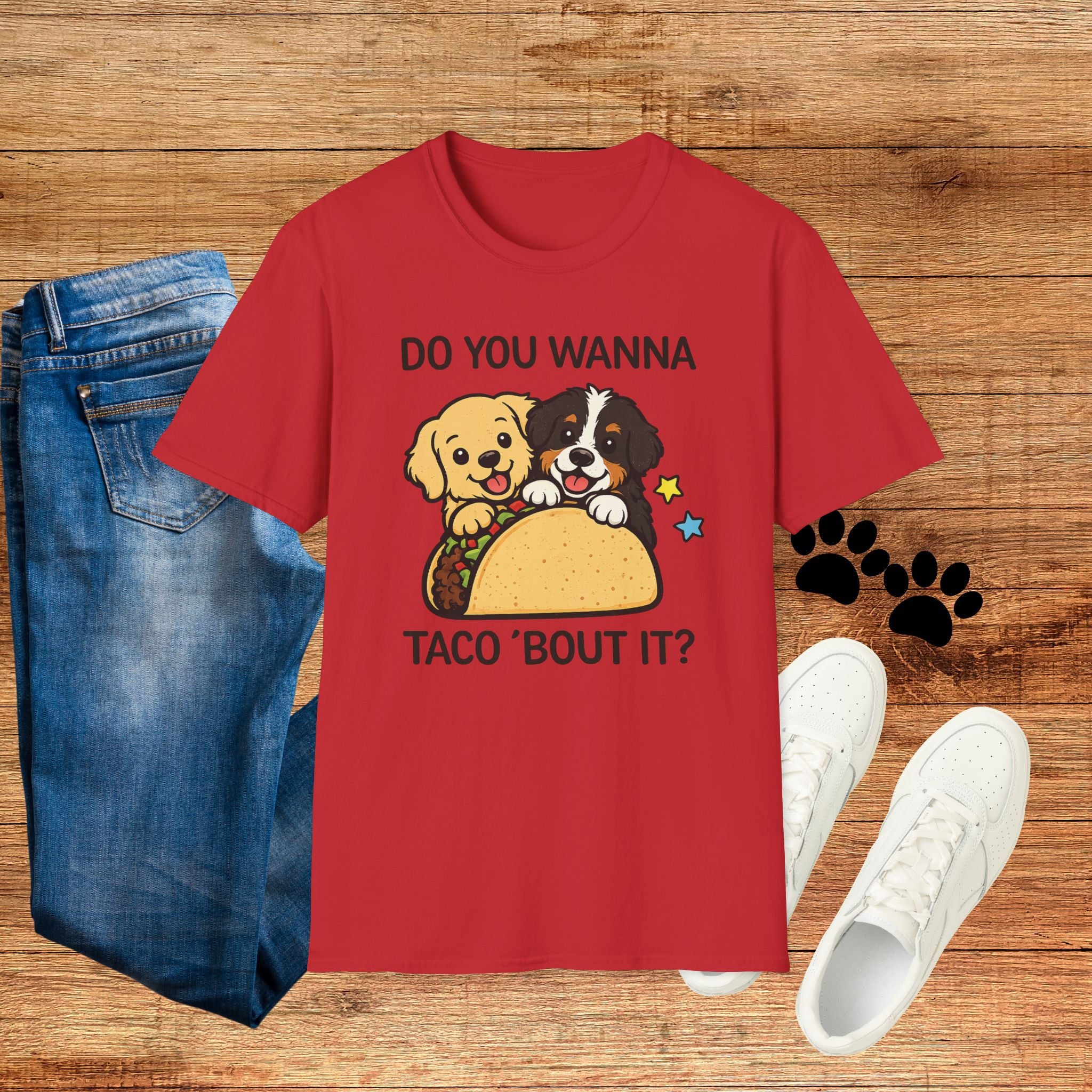 Do You Wanna Taco 'Bout It? Cute Puppy Taco Graphic Tee
