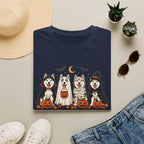 Halloween Huskies T-Shirt — "Howl-O-Ween Squad" Cute Dog Costume Tee